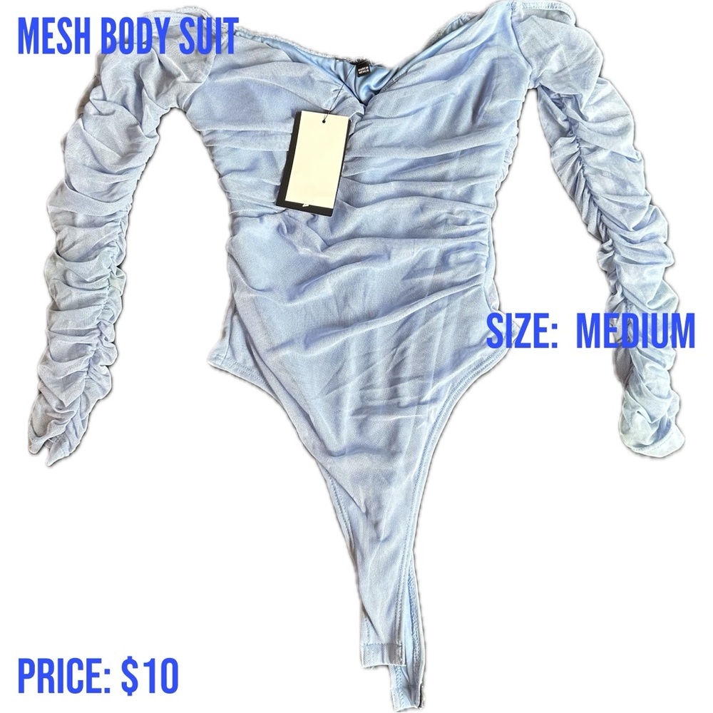 Medium| Baby Blue | Fashion Nova Body Suit